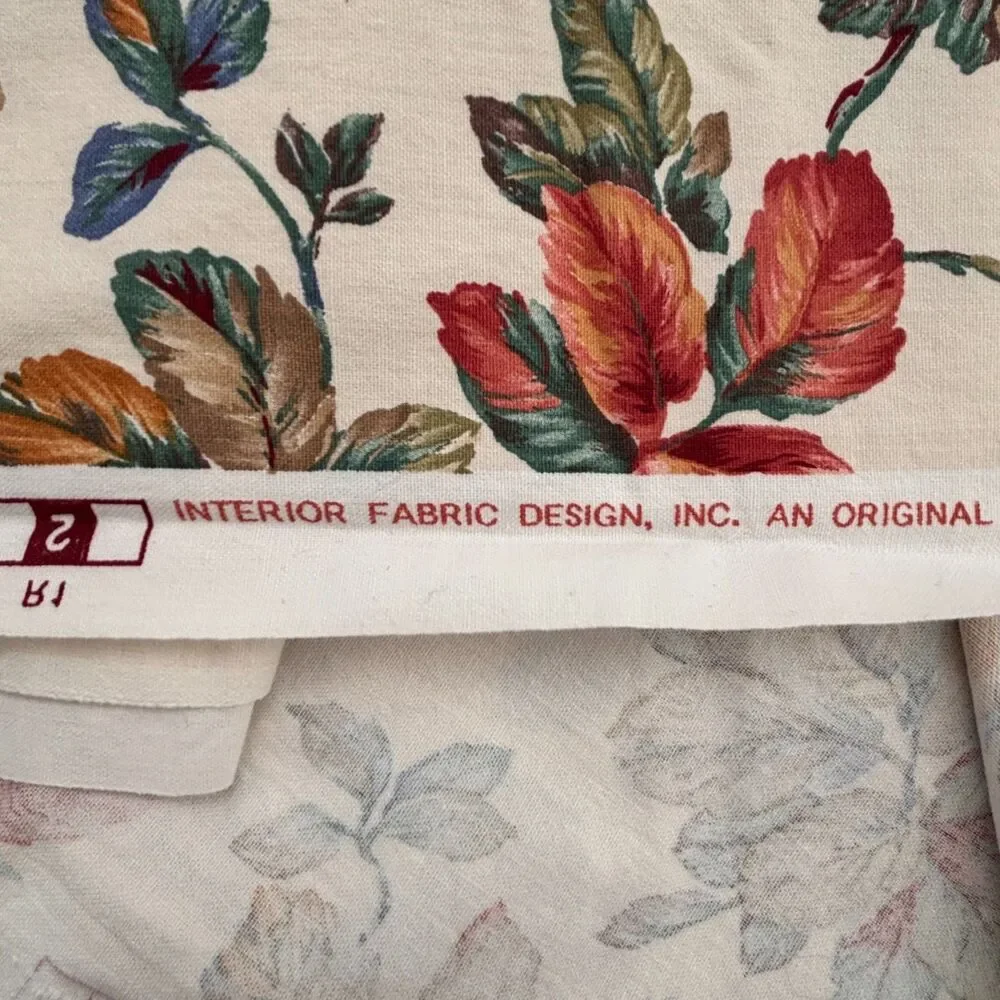Vintage 90s Home Decor Fabric 54x66 Sewing Cottagecore Rustic Earthy Shabby